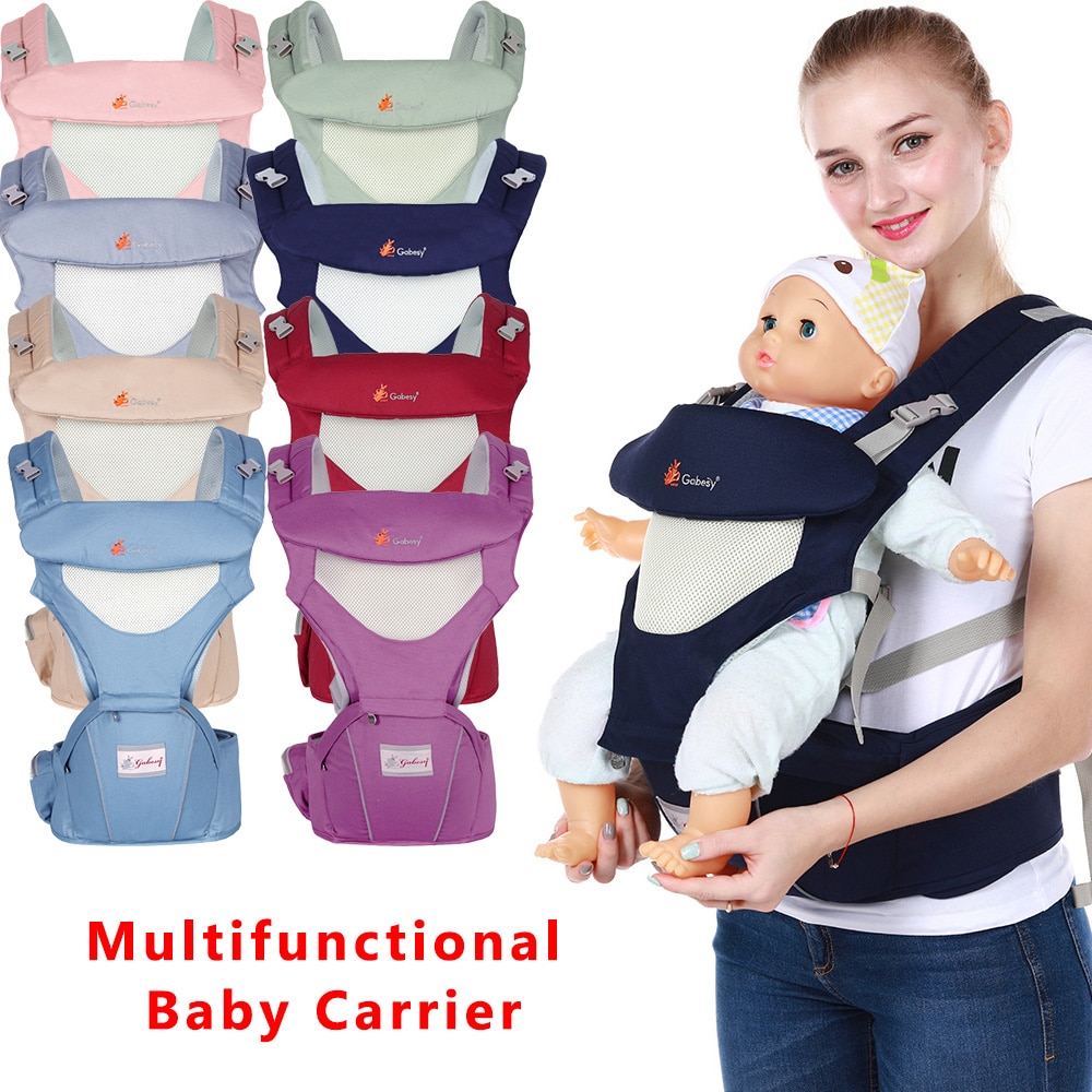 Ademende ergonomische draagzak, heupdrager, draagbare kangoeroe, babyrugzak voor het dragen van kinderen, draagdoek voor baby's