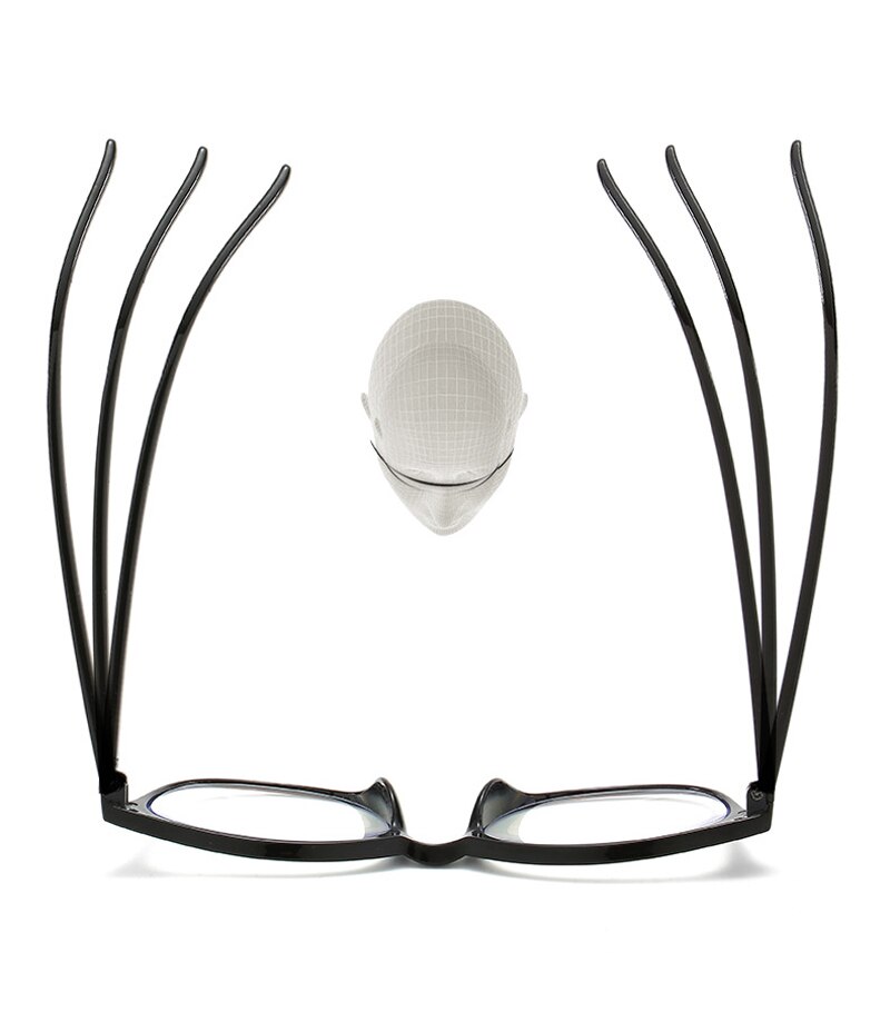 Elbru Anti-Blue Light Progressive Multi-Focus Reading Glasses Women Men Computer Big Frame Presbyopic Optical Eyeglasses +1 to+4