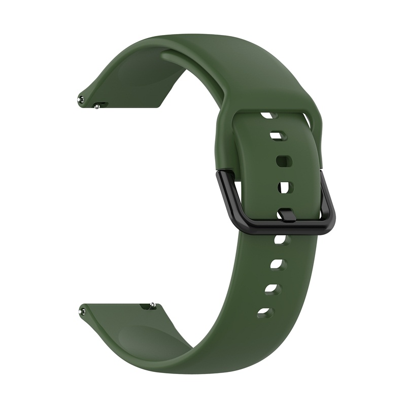 Correa de silicona para reloj Huami Amazfit Bip S U, pulsera deportiva de 42mm para Xiaomi Amazfit GTS / 2 / 2e / Mini / GT2: S / Verde oliva