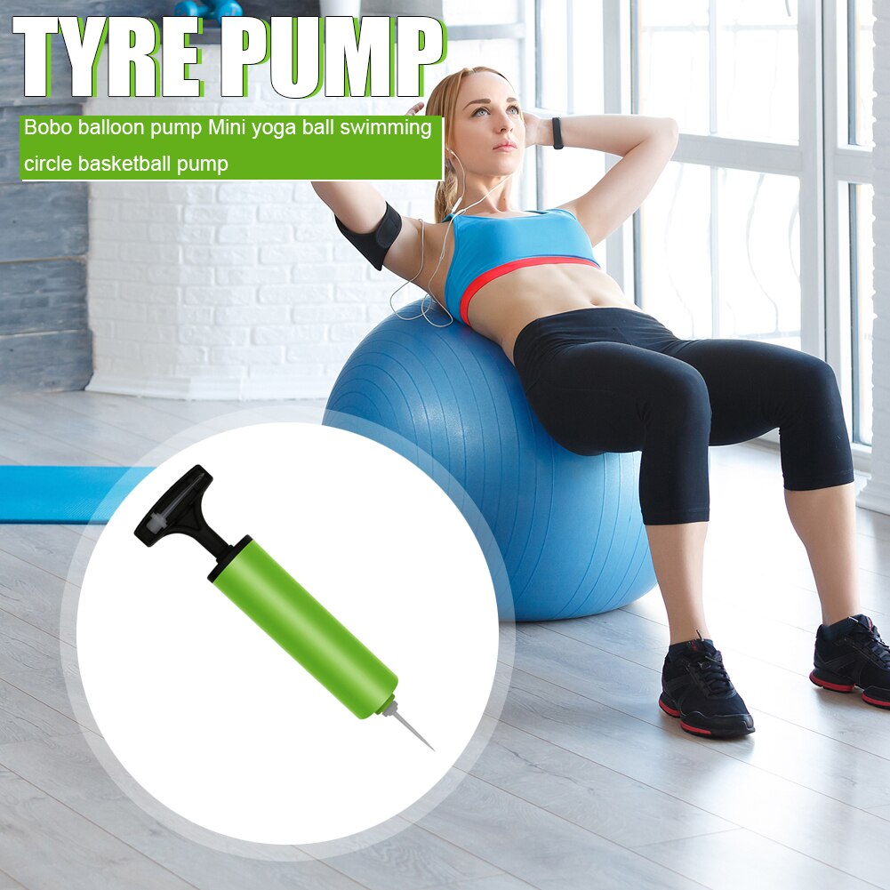 Portable Air Pump Football Soccer Swimming Ring Air Pump Inflatable Ball Plastic Hand Air Pump with Inflating Gas Needle Adaptor