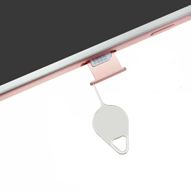 100 pièces en acier inoxydable Sim éjection broche clé outil téléphone portable Sim carte plateau ouvert broche éjecteur carte aiguille retrait broche dissolvant