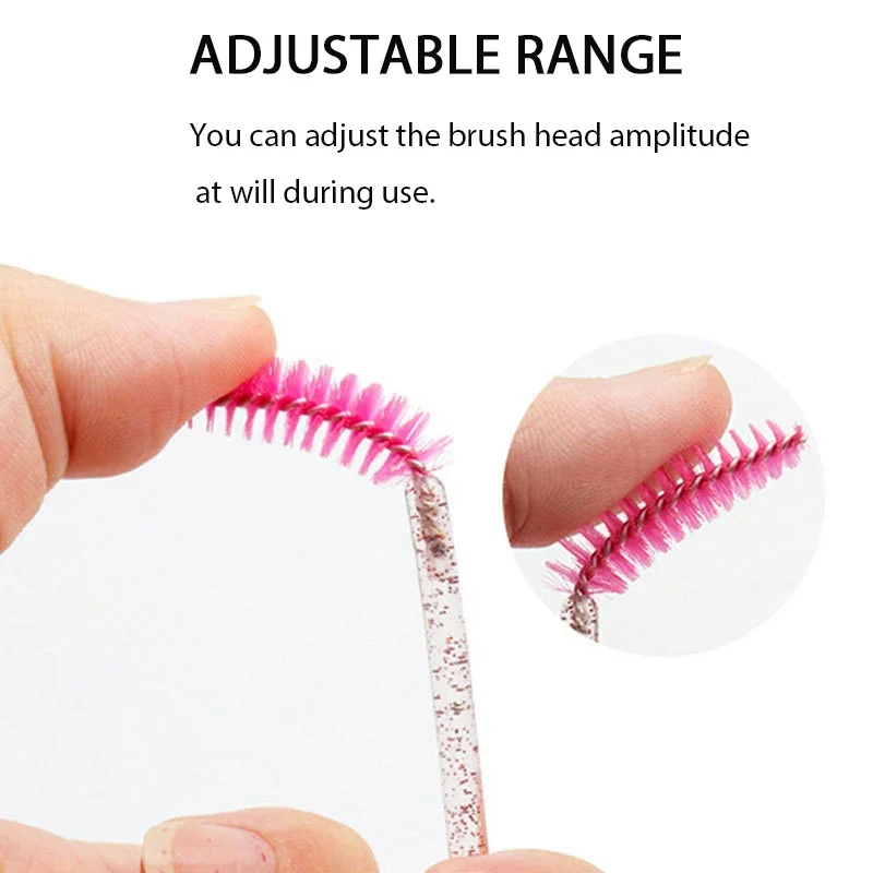 100PCS Mascara Spoolies Disposable Eyelash & Eyebrow Brushes for Salon, Extension & Makeup eyelash extension supplies