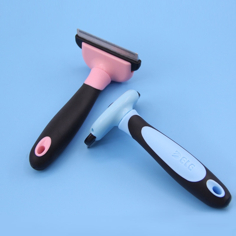 Peigne de toilettage pour chien et chat, brosse à poils amovible en acier inoxydable, accessoire de toilettage pour animaux de compagnie