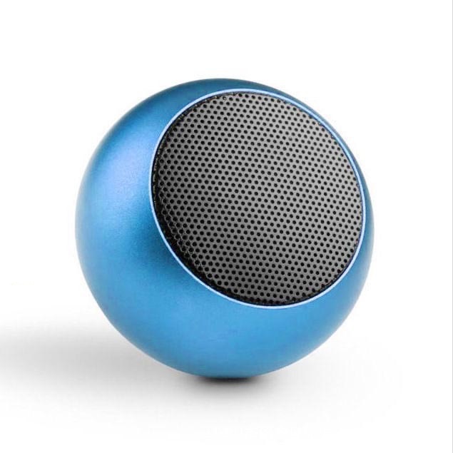 M3 Wireless Bluetooth Speaker Sound Box Audience Metal Stereo Surround Subwoofer Small Mini Portable Bluetooth Speakers: Blue
