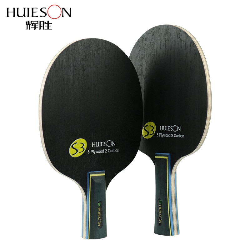 HUIESON S3 Fine Handle Carbon Table Tennis Racket Blade 7 Ply Technology Synthetic Wood Ping Pong Paddle Blade