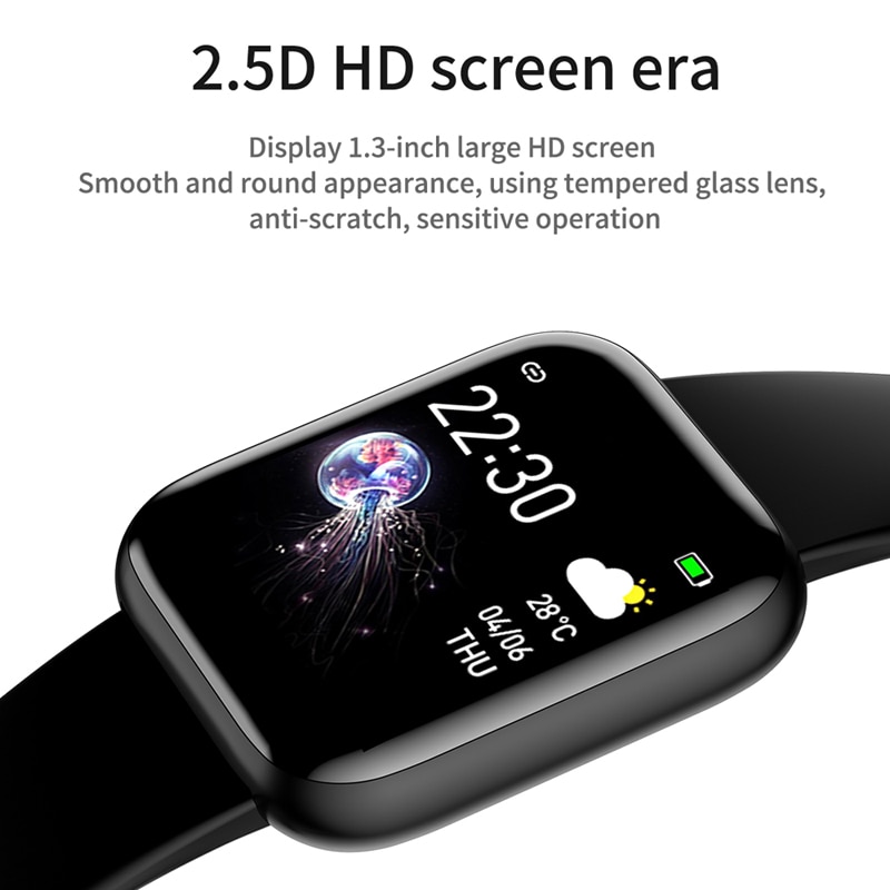 I5 smart watch vattentät pulsmätare fitness tracker blodtryck män kvinnor sport smartwatch för android ios pk iwo