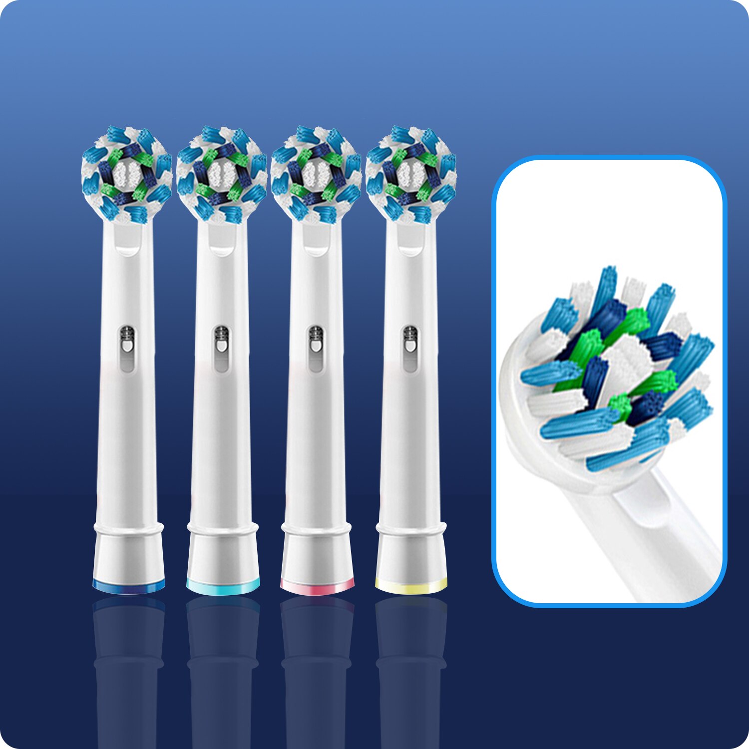 Têtes de brosse de rechange pour brosse à dents électrique oral-b, pour Advance Power/Pro Health/Triumph/3D Excel/vitalité, précision propre: EB50A
