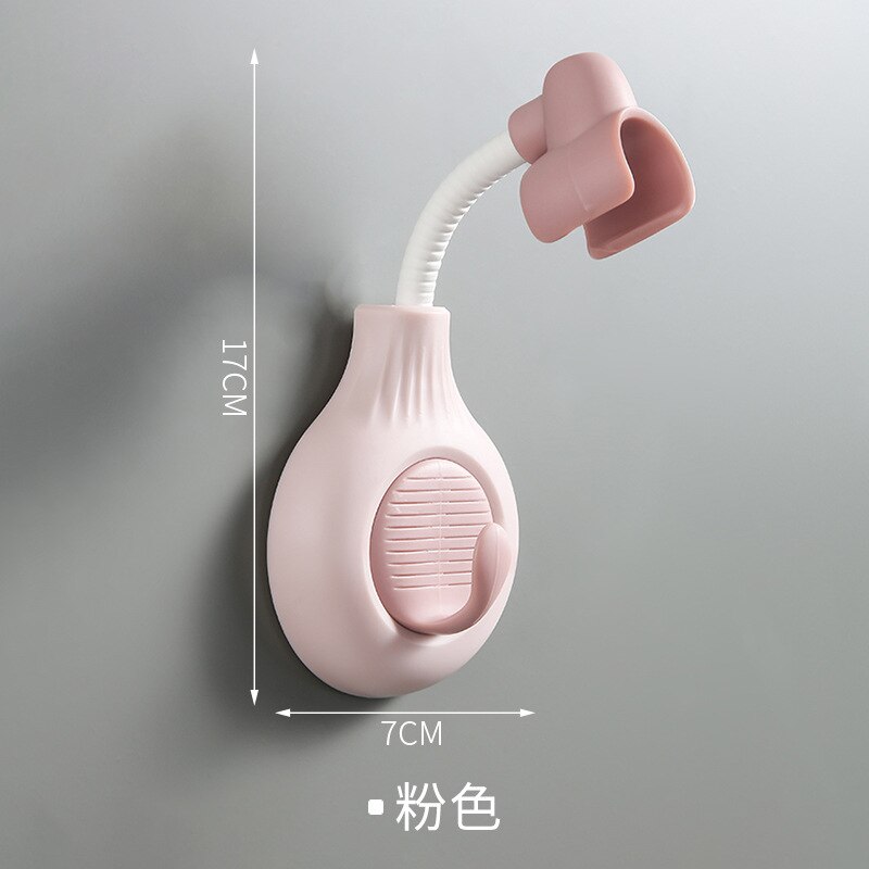 Fissatore senza punzonatura soffione doccia sospeso soffione doccia a pioggia per bambini accessori doccia regolabili per asciugatura fiori a parete per bagno: rosa