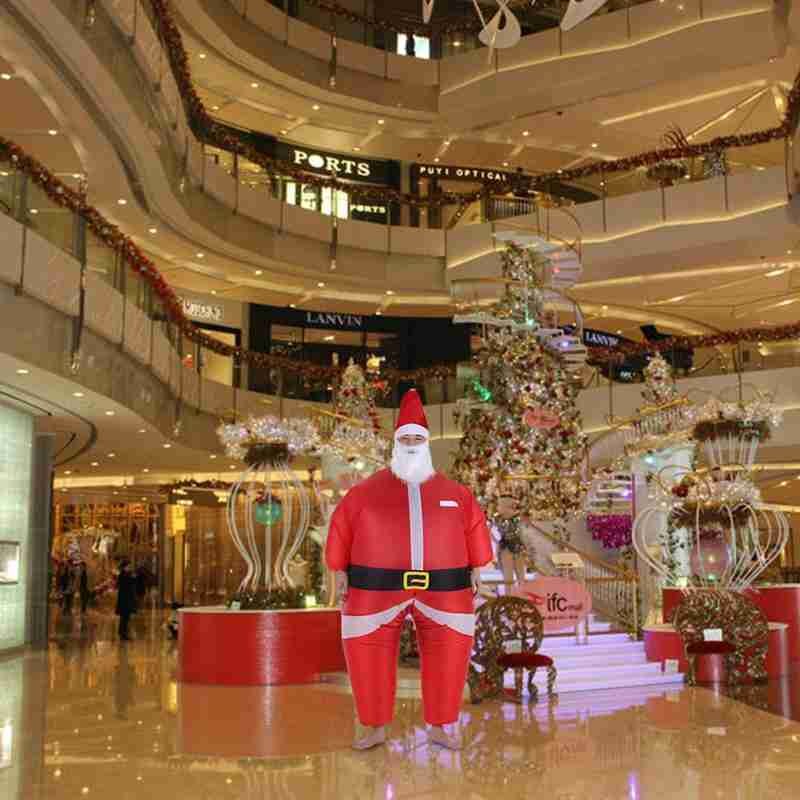 Kerstman Opblaasbare Pak Voor De Grote Markt Grappige Cartoon Opblaasbare Kleding Stadium Pop Rekwisieten Prestaties Kleding P7W2
