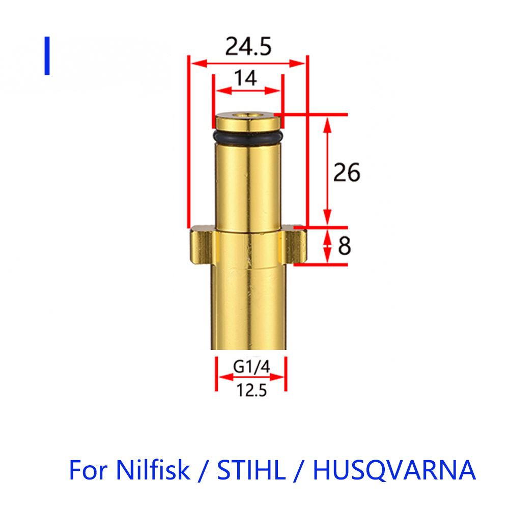 Pressure Washer with 5 Color Spray Nozzles&Rotating Turbo Nozzle, 19Inch Replacement Lance, for Nilfisk/ STIHL Calm Husqvarna