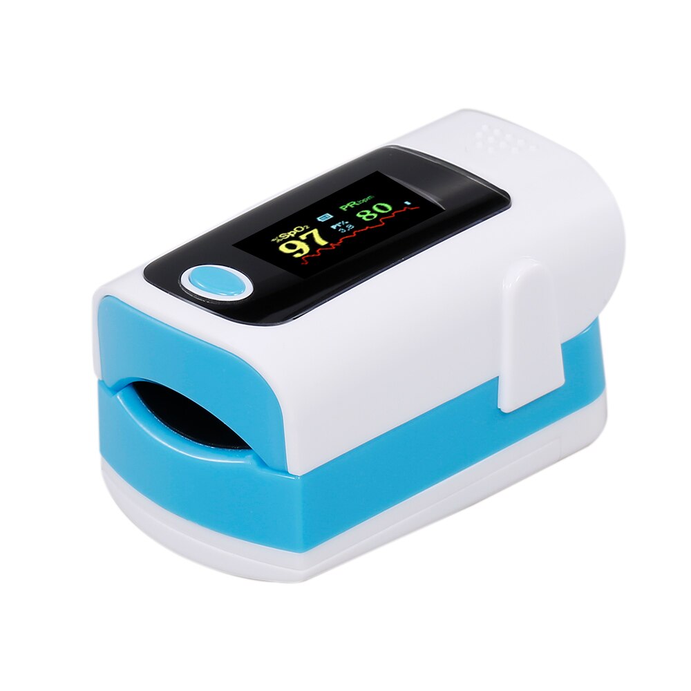 ! blodiltmonitor fingerpulsoximeter oxygenmætningsmåler spo 2 monitor hurtig inden for 24 timer (ingen batteri): Blå