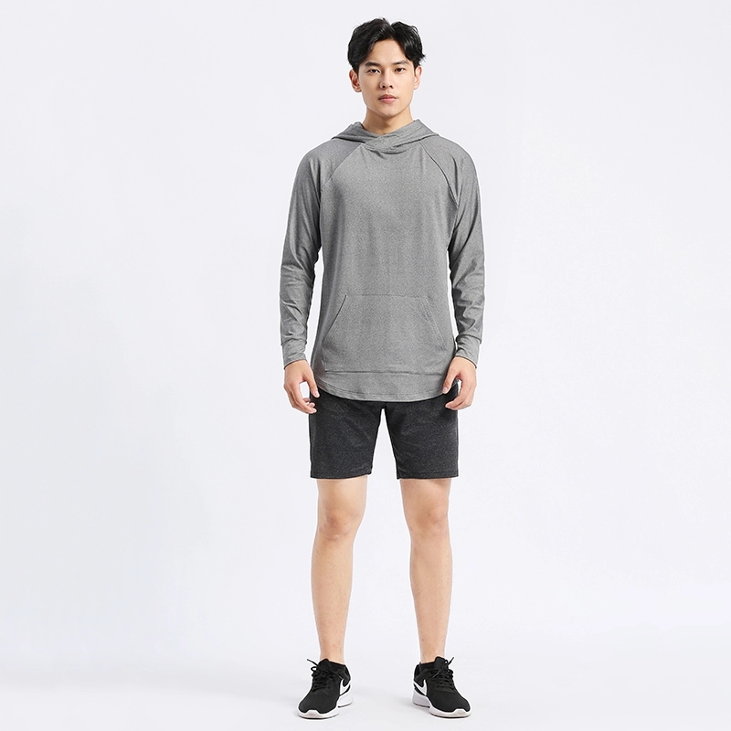 Men's Compression Hoodie - Basketball Style - Casual Sportswear - Hooded Sweatshirt