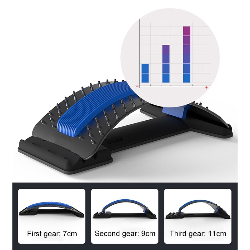 Back Stretching Device Back Massager Lumbar Support Muscle Relief Tool for Fitness Massage THJ99