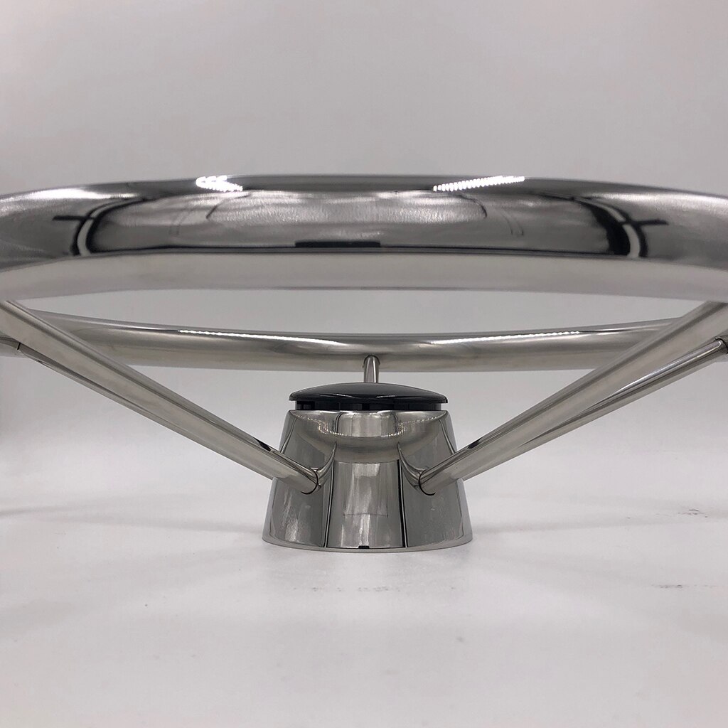 Volant Bateau Marin 13.5 Pouces | 5 Rayons Acier Inoxydable | Universel | Argent