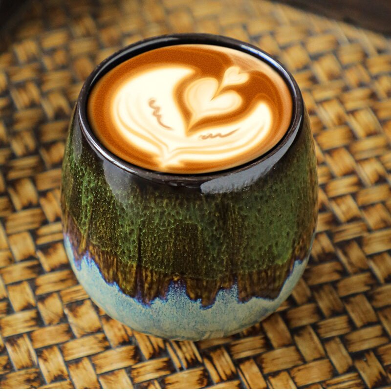 80Ml Ceramic Espresso Cup Oven Change Colorful Coffee Mug Kung Fu Tea Cup Whiskey Glass Home Cafe Bar Drinkware