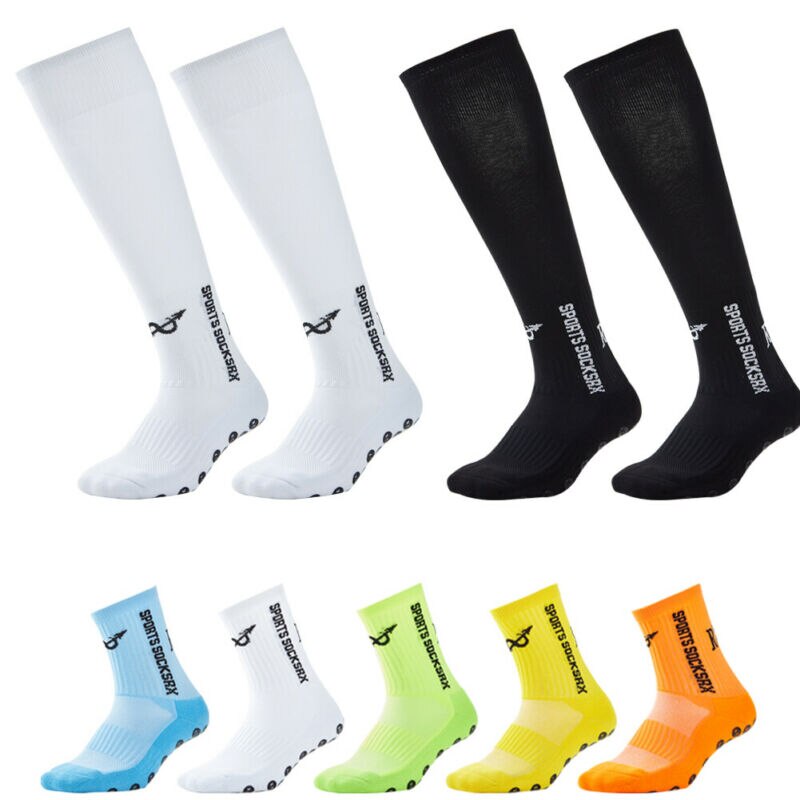 Unisex Sports Sock 1Pair Anti Slip Soccer Cotton Football Running Socks Short/Long Absorb Sweat Sock