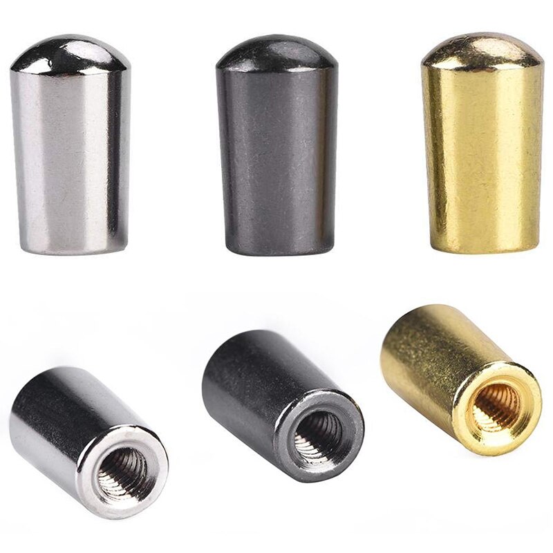 3Pcs 13mm Brass Guitar Switch Tip 3 Way Toggle Switch Knob Tip Cap Copper For Lp Epi Electric Guitar Parts Replacemen