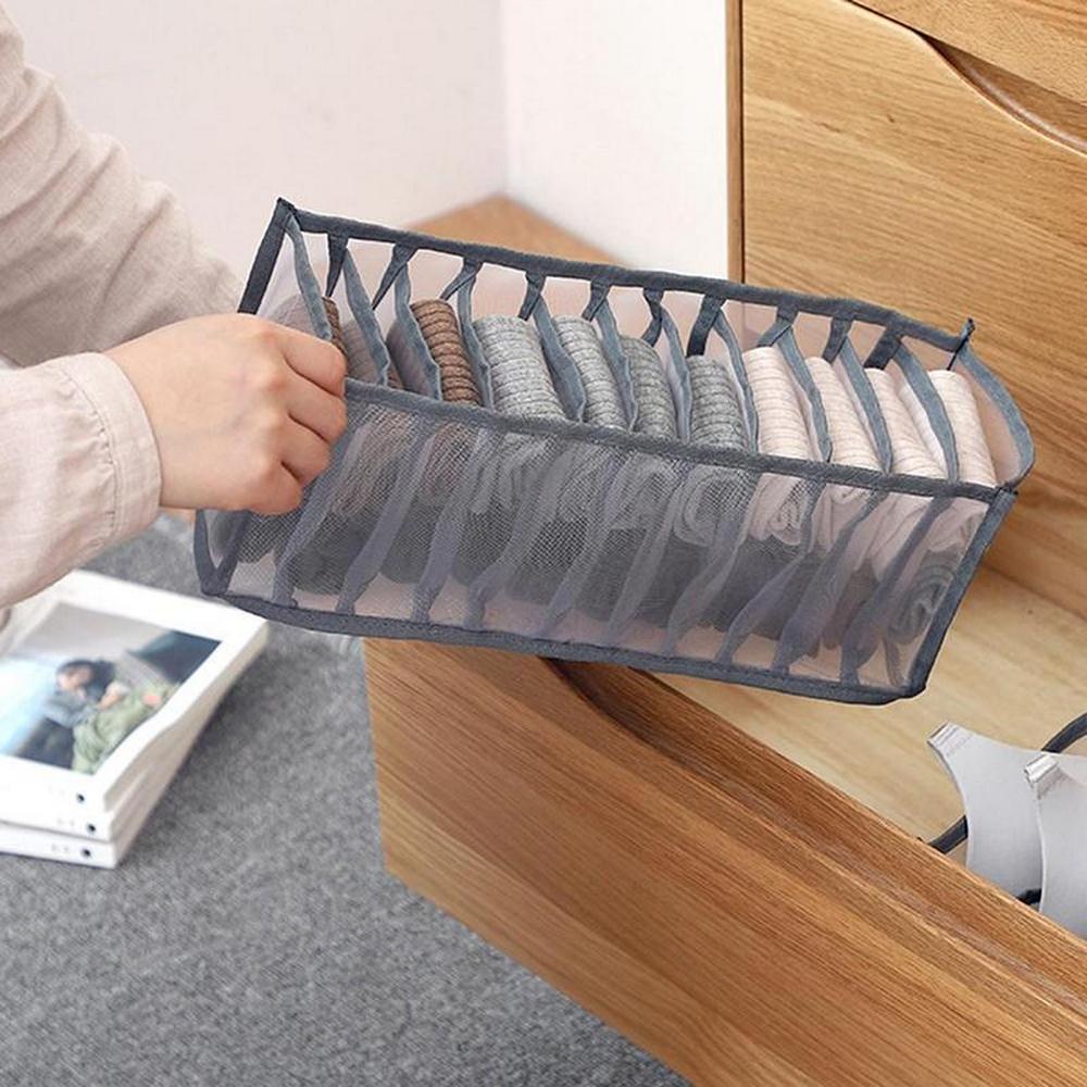 6/7/11 Foldable Storage Box Wardrobe Drawer Organize Collapsible Underwear Storage Box Compartment Storage Box Household Storage