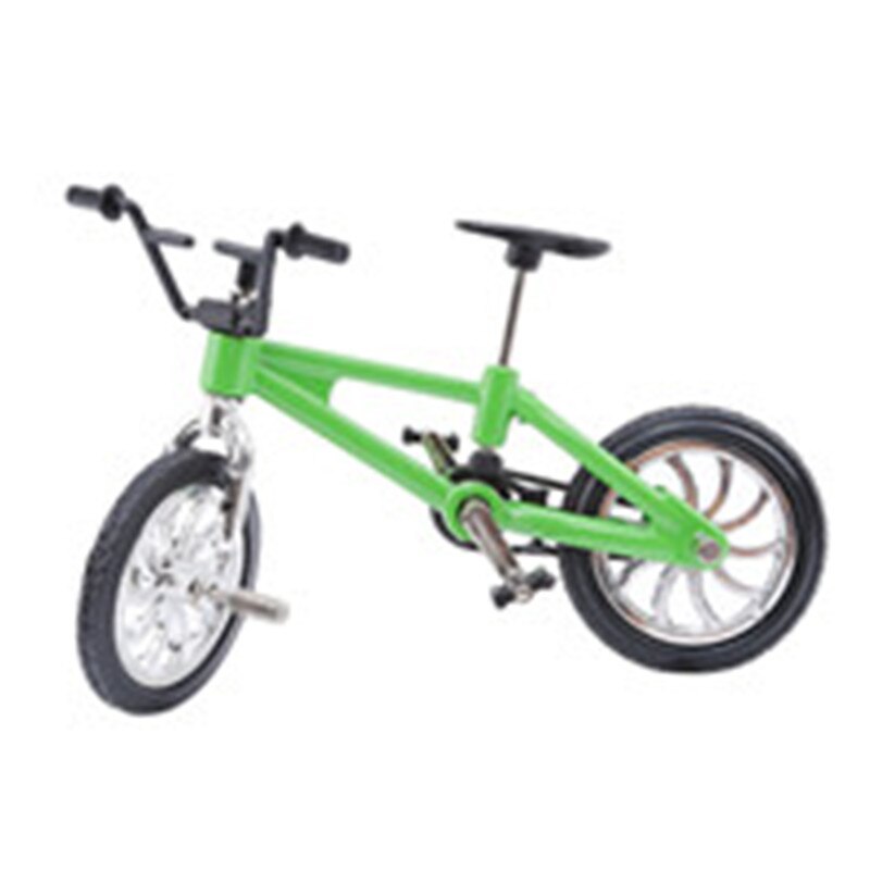 Bicicletas Bmx de dedo de Metal de simulación para niños Mini tamaño 4 Color diapasón juguetes de bicicleta con cuerda de freno de coleccionista de bicicleta: green