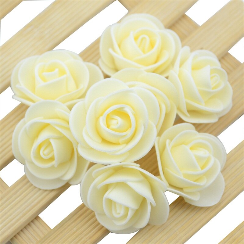 50PCS/Bag Mini PE Foam Rose Flower Head Artificial Rose Flowers Handmade DIY Wedding Home Decoration Festive &amp; Party Supplies