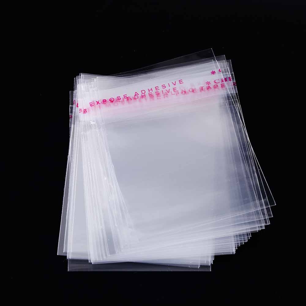 200Pcs 5X7Cm Hersluitbare Poly Bag Transparante Opp Plastic Zakken Zelfklevend Seal Sieraden Verpakking Zak tas