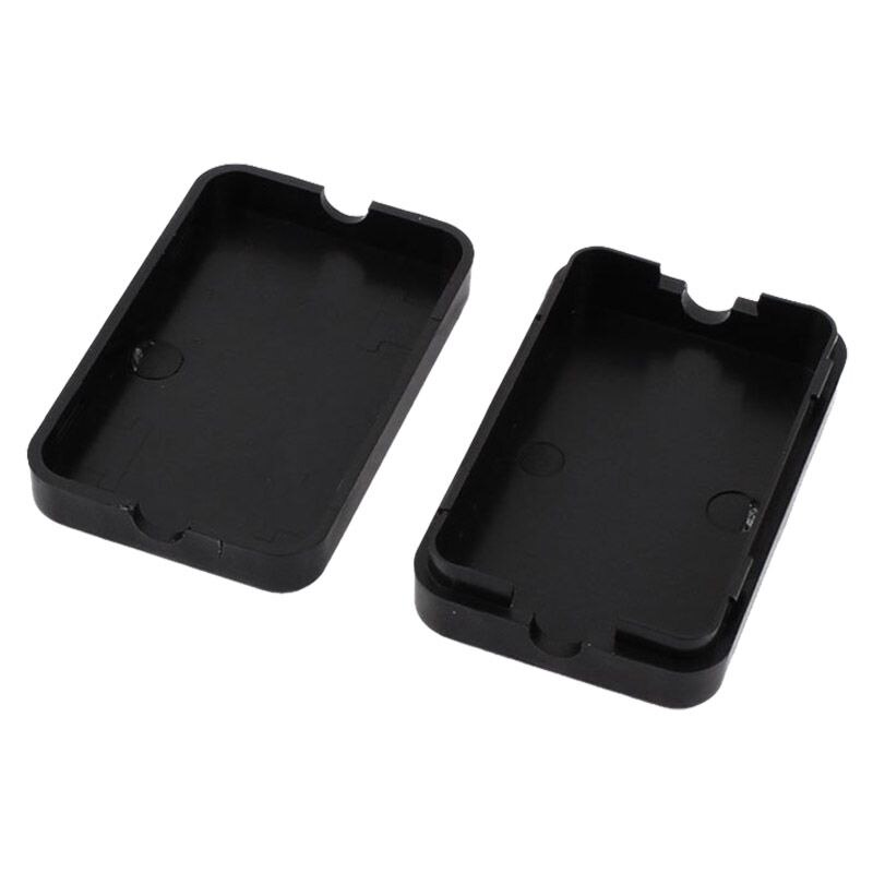 2 pcs 55 X 35 X 15mm Plastic Electric Sealed Wire Switch Junction Box Black