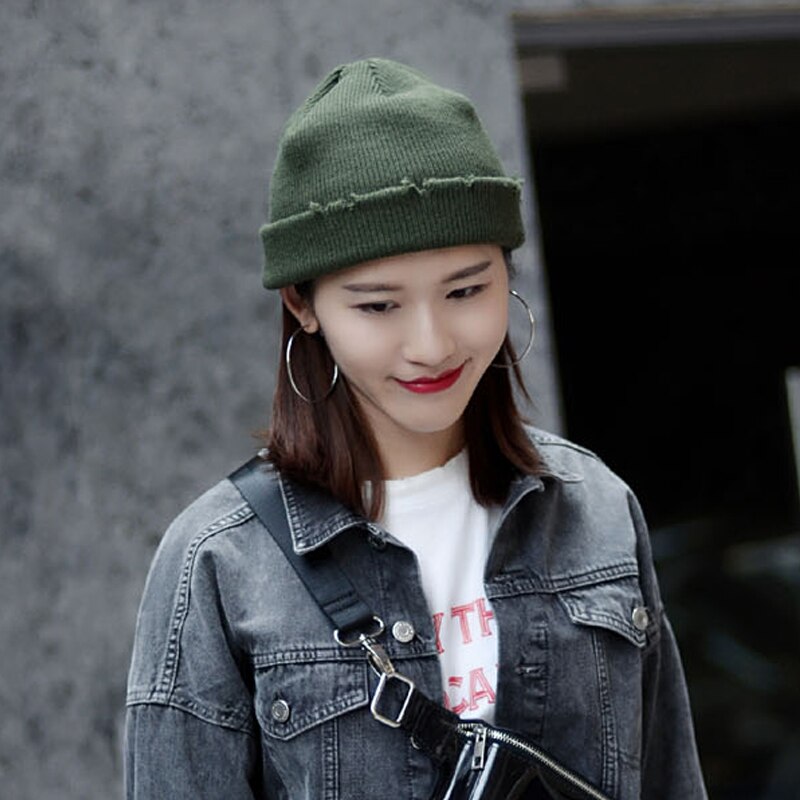 Docker Gebreide Hoeden Voor Vrouwen Gildkruid Mannen Beanie Hat Winter Retro Brimless Meloen Cap Manchet Docker Visser Mutsen Hoeden Voor mannen