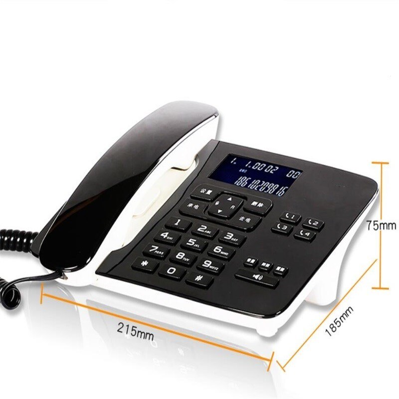 Teléfono de negocios, teléfono fijo familiar, manos libres, identificador de llamada con retroiluminación, Dial manos libres, para casa, oficina y Hotel