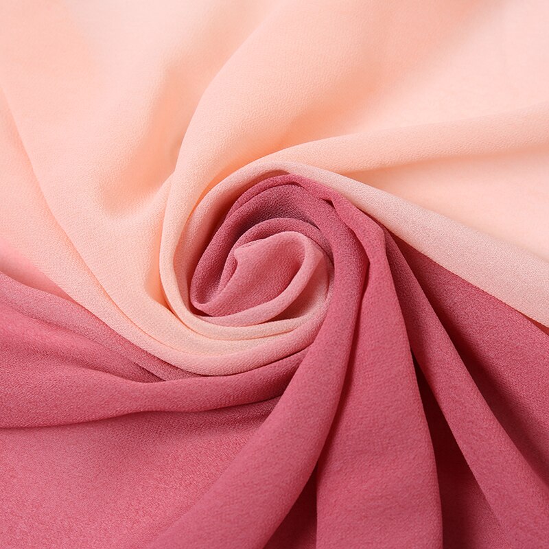 Laven Newest Gradient Bubble Chiffon Scarf Women Muslim Hijab Large Size Ombre Scarves Chiffon Shawl Female Islamic Bandana