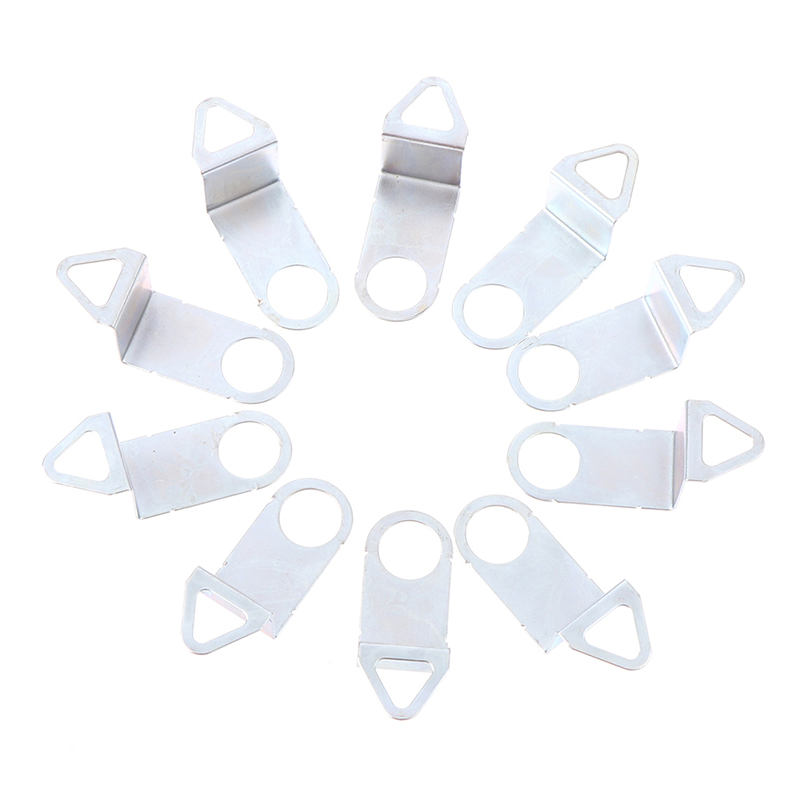 Crochets d'horloge murale en alliage, couleurs argentées, accessoires de suspension en métal, mécanisme de mouvement d'horloge, bricolage, 10 pièces/lot