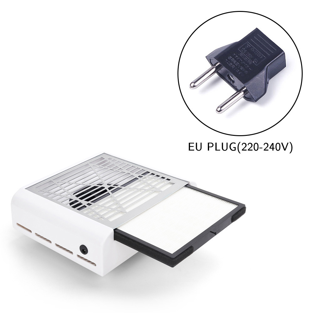 40W Sterke Power Nail Dust Collector Nail Fan Art Salon Zuig Dust Collector Machine Stofzuiger Fan: EU plug