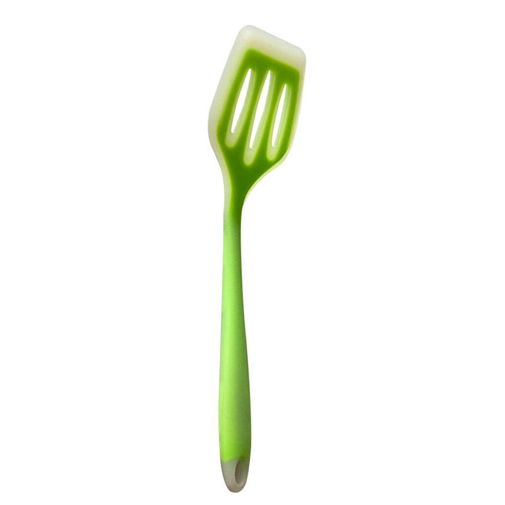 Silicone Kitchen Ware Non-stick Set Cooking Utensils Tools Spoon Spatula Heat Resistant Egg Beaters Tools Gadgets Accessories: Green