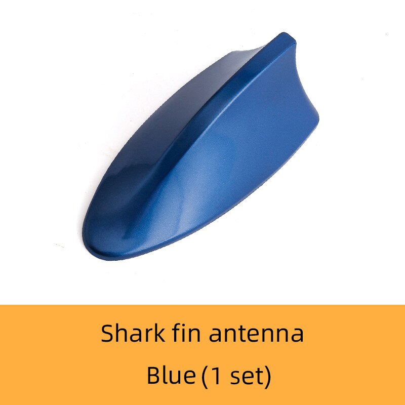 Universal Car Shark Antenna Auto Exterior Roof Shark Fin Antenna FM/AM Signal Protective Aerial Car Styling For Ford BMW Hyundai: blue
