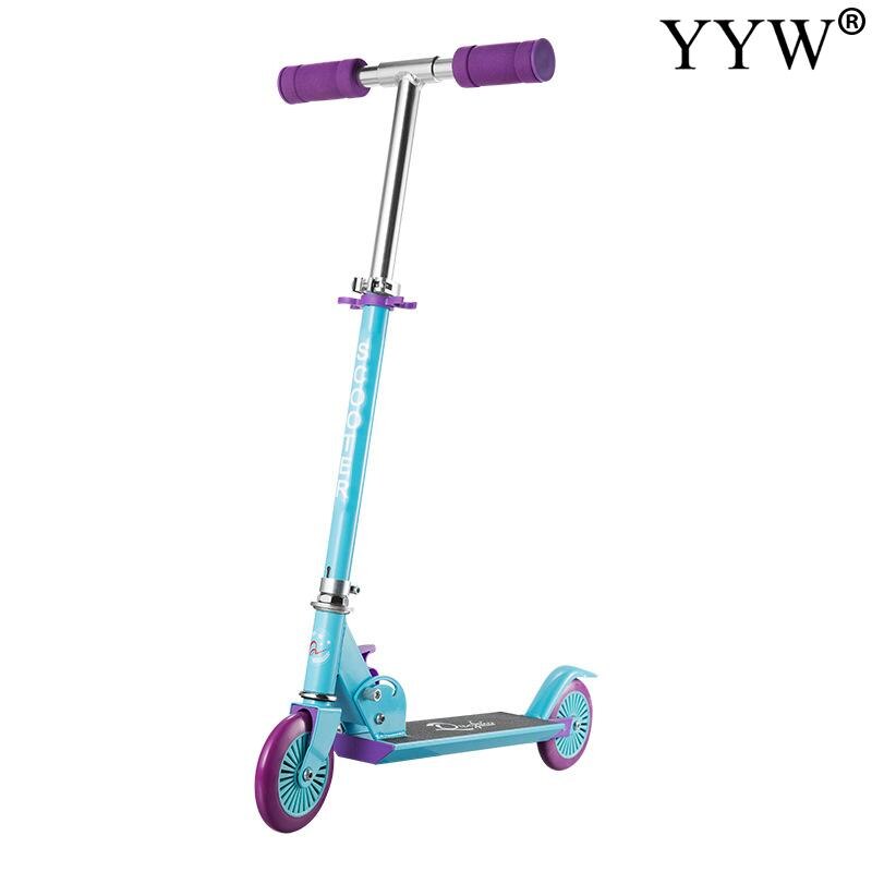 Opvouwbare 3 - 9 Jaar Oud Scooter Kick Verstelbare Aluminium Legering Tail Brake Veiligheid Stand Knipperende Wielen Road Sliding Kids meisjes