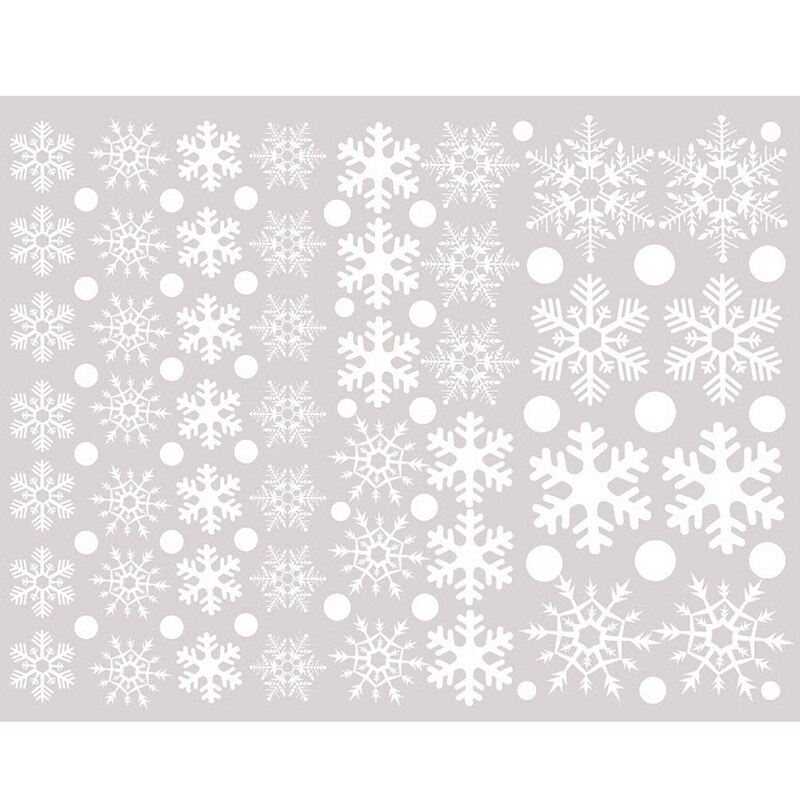 48 Pcs Sneeuwvlok Elektrostatische Sticker Glas Venster Kinderkamer Winter Home Decoratie Kerst Muurstickers Decal Wallpape