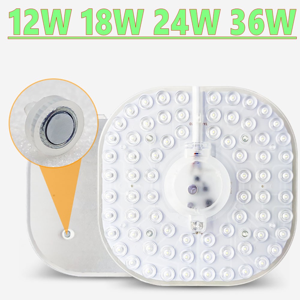 36W 24W 18W 12W LED anillo PANEL círculo luz SMD LED tablero de techo cuadrado tablero de lámpara circular AC 220V 230V 240V luz LED