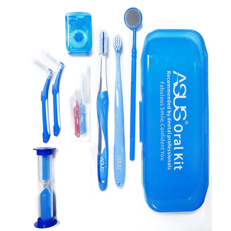 Orale Schoon Gereedschap Orthodontische Oral Care Kit, Tandenborstel Mond Spiegel Interdentale Borstel Dental Floss, orthodontische schoon pak
