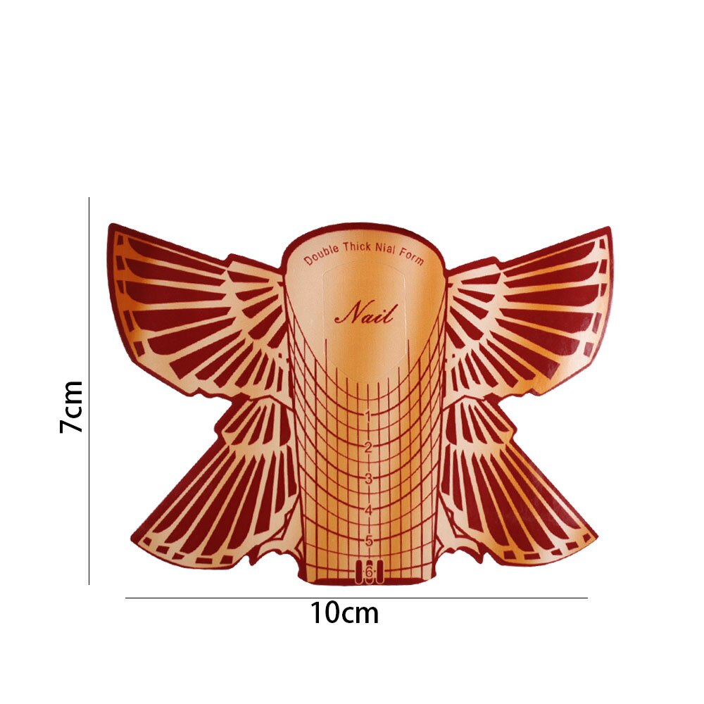 20/50/100Pcs Orange Butterfly Nail Form for Extension Gel Tips Builder Form Guide For Nail Extension Nail Art Tool