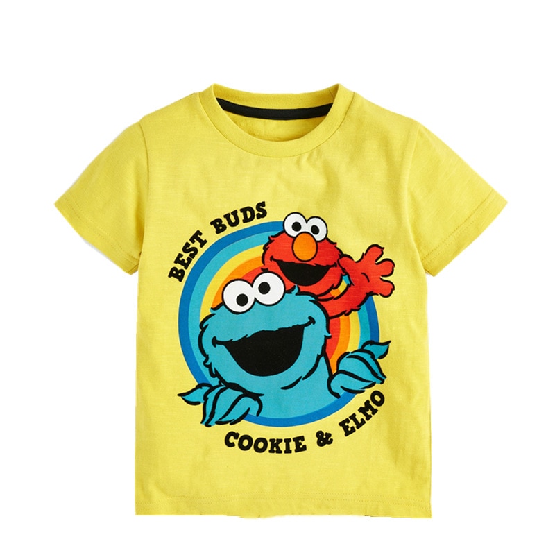 Zomer Kinderkleding Jongens Katoen Dieren Korte Mouw Kid Jongen Casual Leuke Baby Cartoon T-shirt: 5T