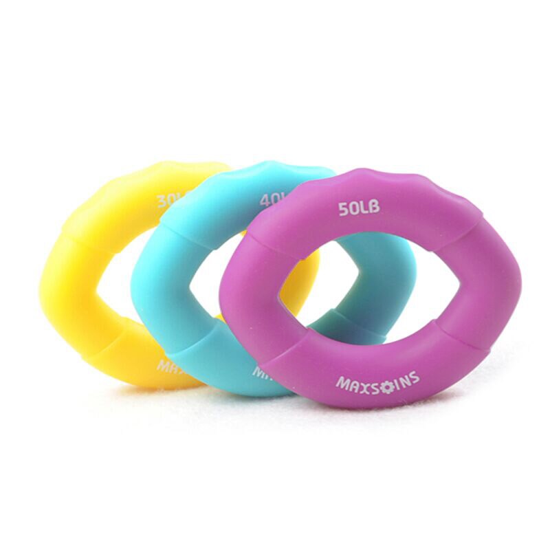 Empuñadura de mano musculosa entrenamiento anillo de goma ejercitador dedo agarre Carpal expansor Fitness: Azul cielo
