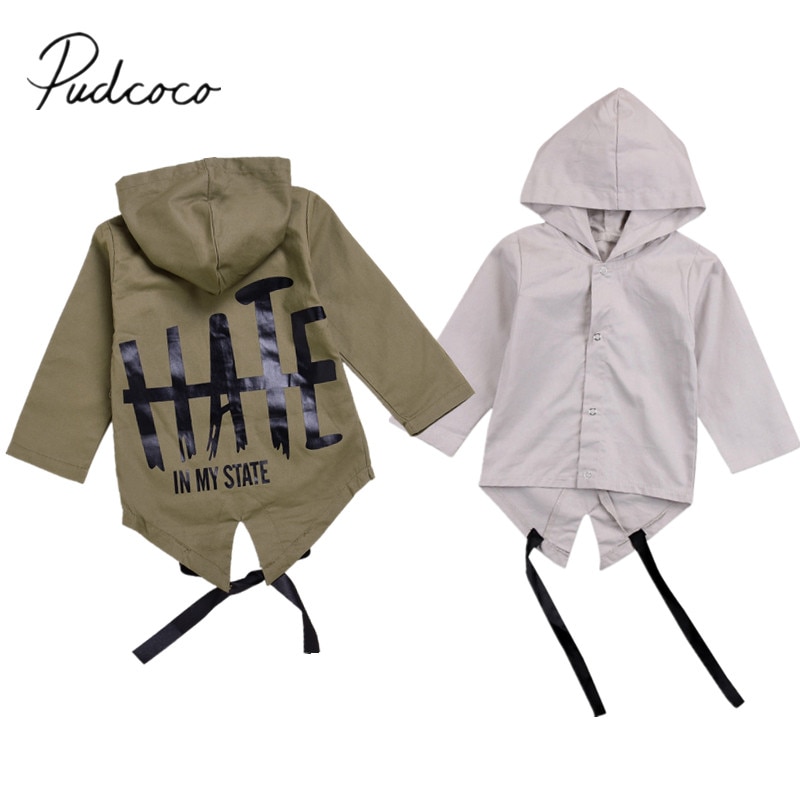 2018 marca nuovo caldo Neonato infantile Del bambino Ragazzo Vestiti di Autunno bambino ragazzo Capretti Hoodie superiore con Cappuccio del Rivestimento Del Cappotto Outwear Moda vestito