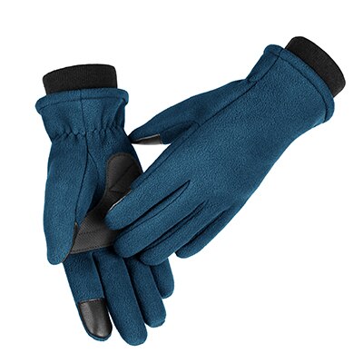 Ozero werkhandschoenen heren winterhandschoenen koudebestendige thermische handschoen warme fleece geïsoleerde weersveiligheid werken 9035: Marineblauw / Ik