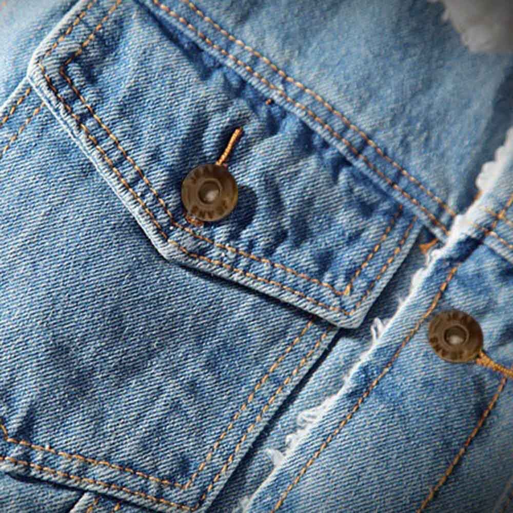 Femmes veste en jean avec fourrure femmes automne hiver veste en jean bouleversé veste Vintage à manches longues en vrac jean manteau Outwear # L25