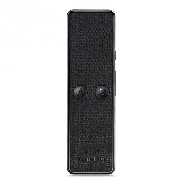 Portable Mini Wireless Smart Translator 68 Languages Two-Way Real Time Instant Voice Translator APP Bluetooth 4.2 Multi-Language: Black
