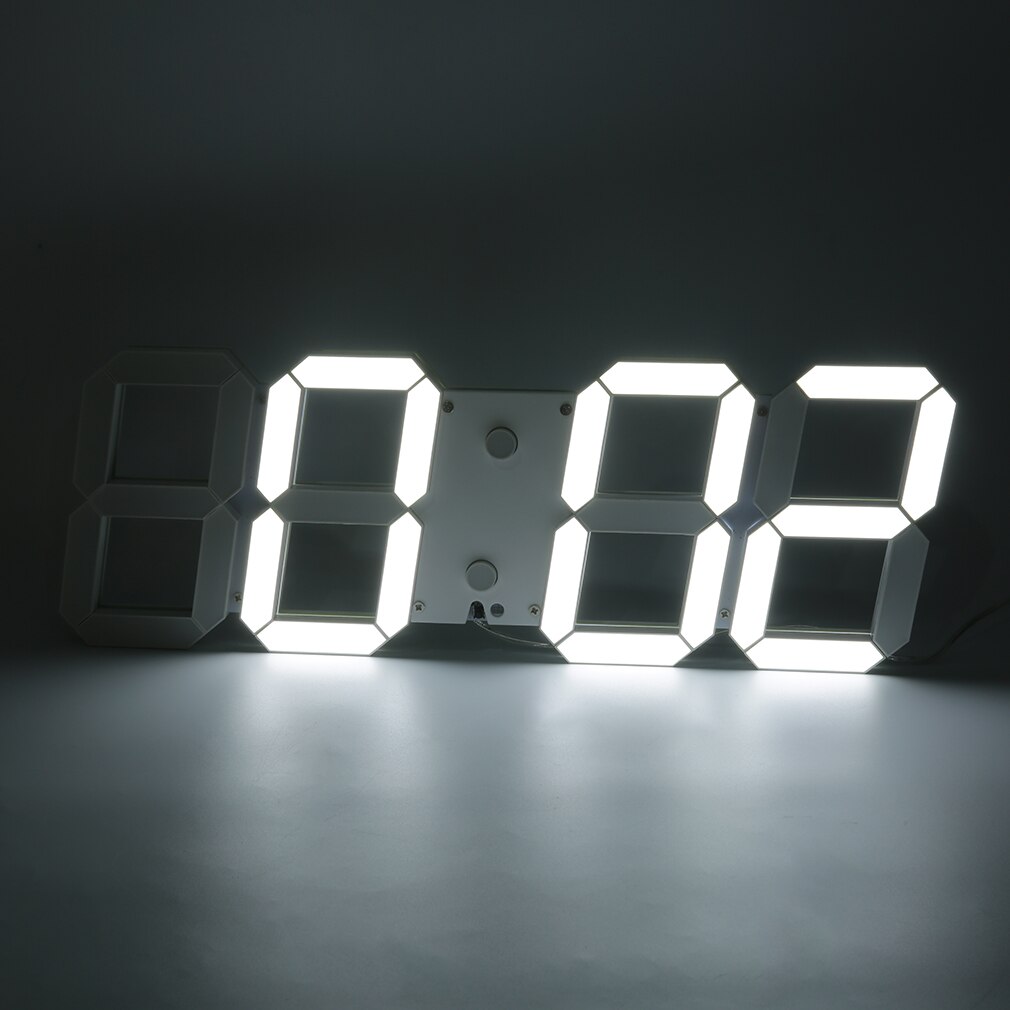 Grote 3D Moderne Digitale Led Wandklok 24/12 Uur Display Timer Alarm Home Prachtig Ontworpen Duurzaam Prachtige