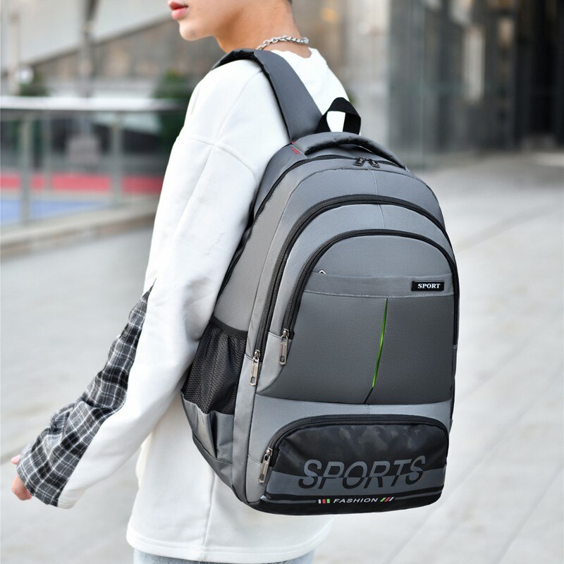 Casual Rugzakken Nylon Mannen Rugzak Mode Effen Kleur Grote Capaciteit Student Schooltas Licht Mochila Schoudertassen