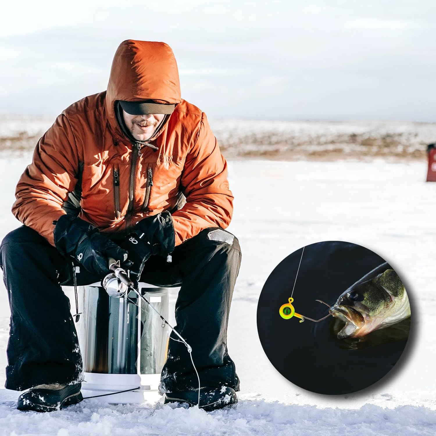 FishTrip Crappie Jig Heads Haak Swimbait Jig Head 3D Ogen Vishaken met Draad Keeper Lokt voor Panfish Bass Zoutwater