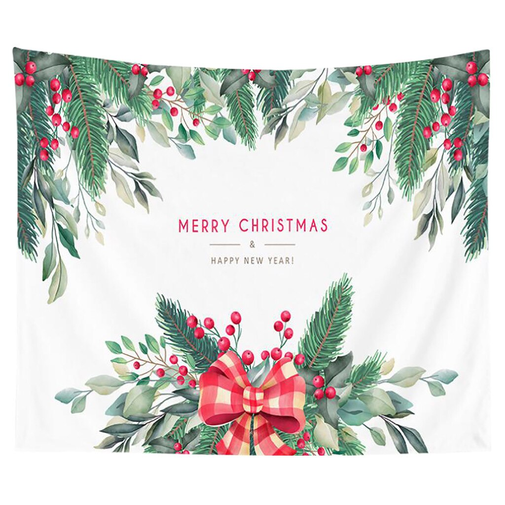 Christmas Art Wall Hanging Tapestry Christmas Beautiful House Tapestry Background Home Decoration Xmas Year: C
