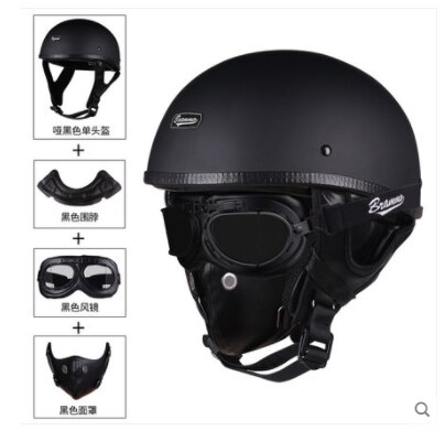 Brammo Moto Rcycle Helm Vintage Pu Leer Half Helm Moto Rbike Helm Moto Casco Bril En Masker
