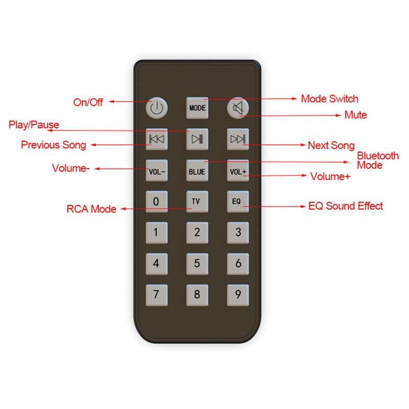 20W Bluetooth Soundbar Wireless Speaker FM Music Home Theater Column Surround Stereo Sound Bar System For TV PC Smartphone